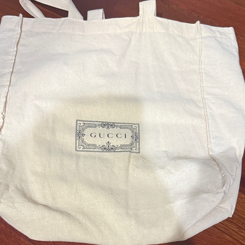 Gucci Ivory Canvas Shopper authetic